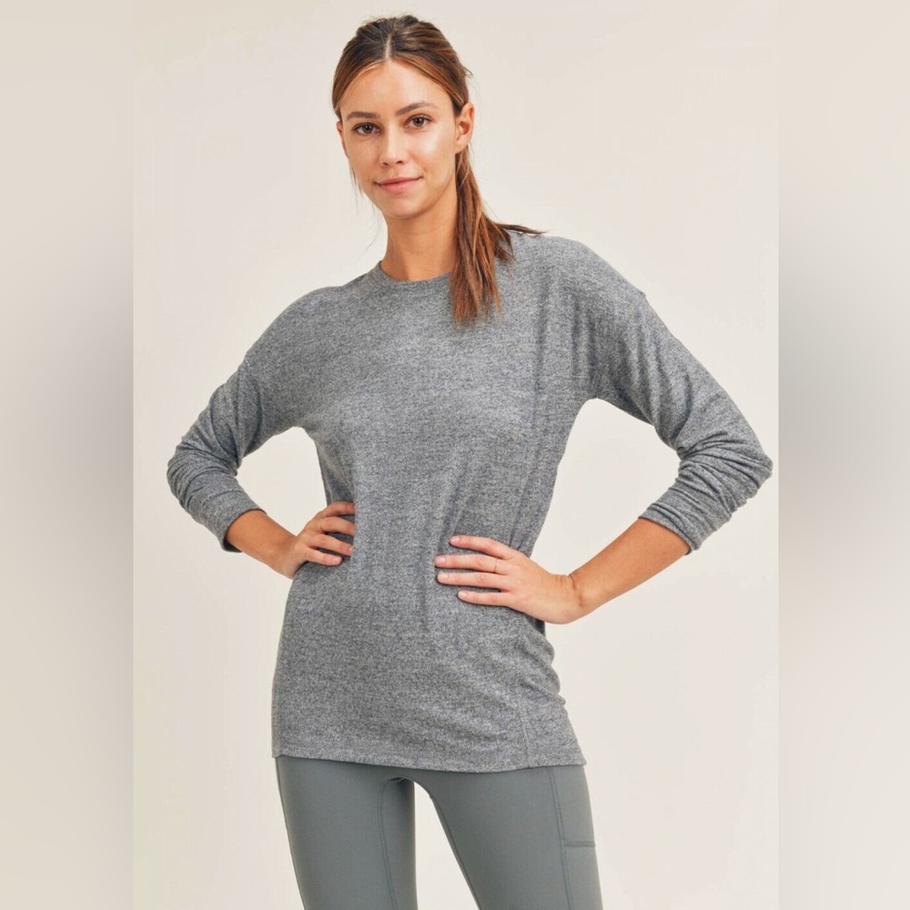 Mono B | NWT Women’s Crew Neck Ultra Soft Active Long Sleeve Top